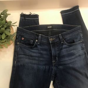 Hudson raw hem jeans